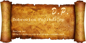 Dobrovics Polikárp névjegykártya